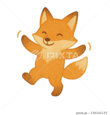 踊っているきつねのイラスト 130142135