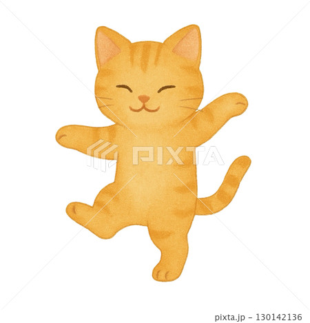 踊っている子猫のイラスト 130142136