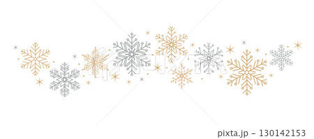 snowflakes and stars border isolated vector illustration snowflakes and stars border isolated vector illustration 130142153