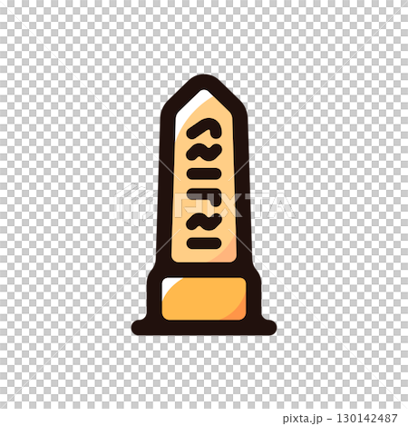 Obelisk illustration icon (Ancient Egypt, Travel, Egyptian culture material) 130142487