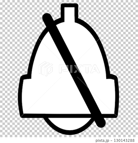 通知鈴靜音圖示簡單白色透明PNG插畫素材 130143288