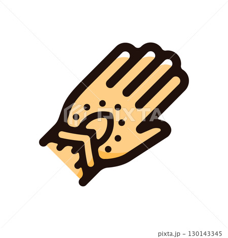 メヘンディ、ヘナタトゥーのイラストアイコン（アラブ文化・中東・インド素材） 130143345