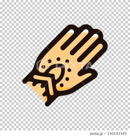 メヘンディ、ヘナタトゥーのイラストアイコン（アラブ文化・中東・インド素材） 130143345