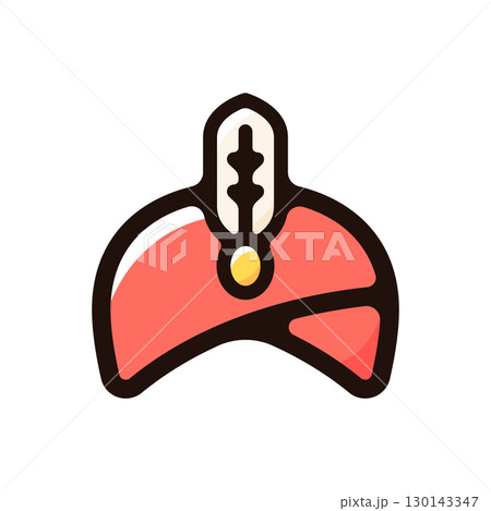 ターバンのイラストアイコン（アラブ文化・民族衣装・インド素材） 130143347