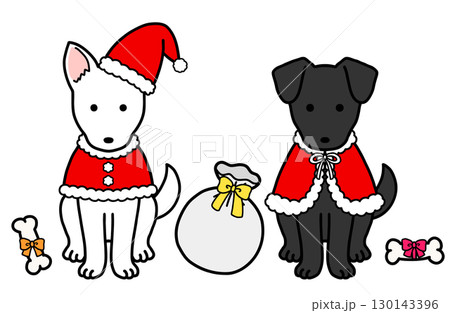 クリスマスコスチュームの犬・保護犬・雑種犬 130143396