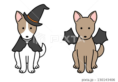 ハロウィンコスチュームの犬・保護犬・雑種犬 130143406