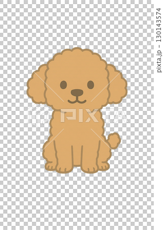Cute and cute toy poodle character illustration (transparent background) for kindergartens and nurseries Cute and cute toy poodle character illustration (transparent background) for kindergartens and nurseries 130143574