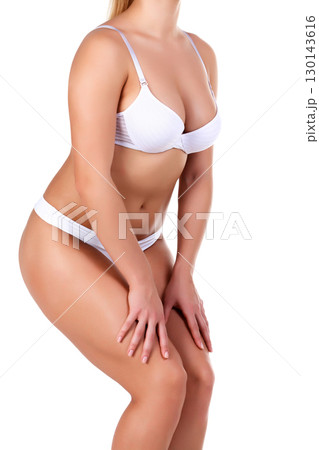 Posh woman with sexy body, white background Posh woman with sexy body, white background 130143616