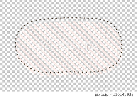 Simple stripe and dot oval frame 130143938