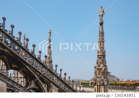 spires and statues rise over the Milan skyline spires and statues rise over the Milan skyline 130143951