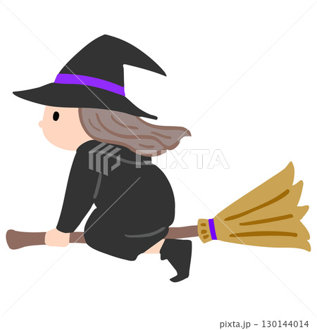 箒に乗った魔女 箒に乗った魔女 130144014