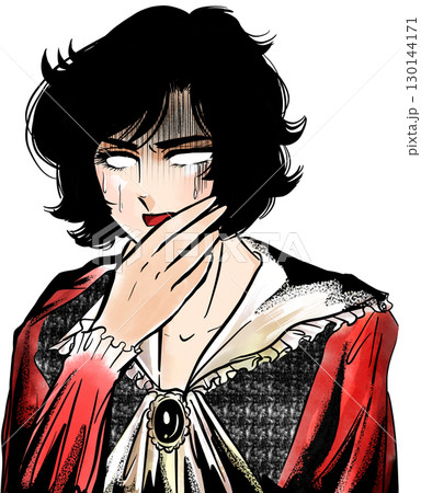 ショックで言葉を失う昭和少女漫画風中世ヨーロッパの黒髪王子 ショックで言葉を失う昭和少女漫画風中世ヨーロッパの黒髪王子 130144171