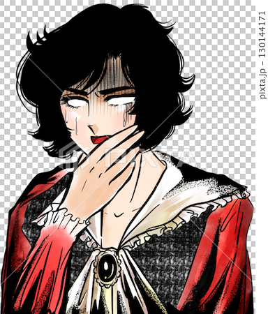 昭和少女漫畫風格的中世紀歐洲黑髮王子,震驚得說不出話來 昭和少女漫畫風格的中世紀歐洲黑髮王子,震驚得說不出話來 130144171