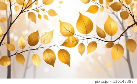 《AI画像》紅葉した秋の森 130145385