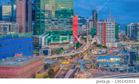 Traffic along Shing Kai Road in Hong Kong Aug 27 2025 130145933