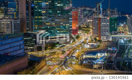 Busy traffic flow on Kwun Tong Bypass HongKong Aug 27 2025 130145981