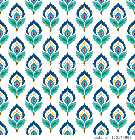 vector seamless pattern of abstract colorful geometric shapes 130145998