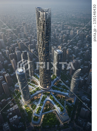 【AI生成】近未来の建築物  130146430