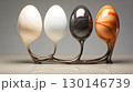 decorative and designer stand and egg rack. art in the food industry 130146739