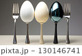 decorative and designer stand and egg rack. art in the food industry 130146741