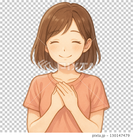 一個女人帶著微笑 一個女人帶著微笑 130147479