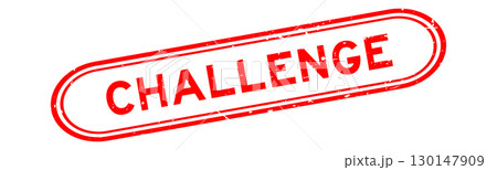 Grunge red challenge word rubber seal stamp on white background Grunge red challenge word rubber seal stamp on white background 130147909