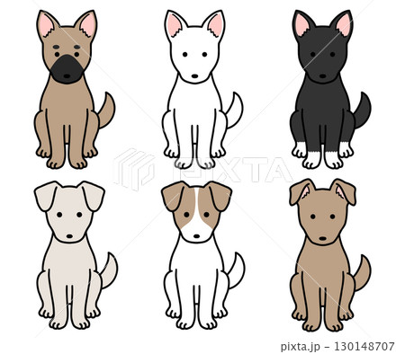 いろいろな色柄の犬・保護犬・雑種犬 いろいろな色柄の犬・保護犬・雑種犬 130148707