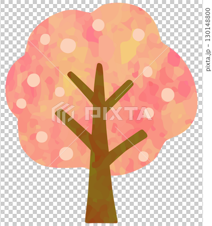 シンプルな桜の木のイラスト ベクター素材 130148800