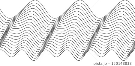 Abstract wave pattern with dynamic curves for contemporary design projects 130148838
