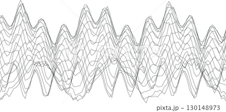 Abstract waveform design with complex line patterns for creative projects and modern art 130148973