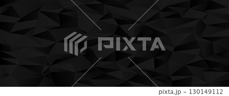 Abstract geometric black polygonal background for modern design and textural decor 130149112