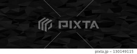 Abstract geometric chaos design with dark polygonal black texture for artistic backgrounds 130149115