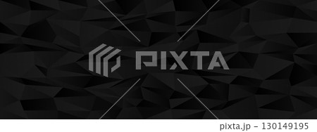 Abstract geometric black polygonal pattern in low poly design for modern backgrounds Abstract geometric black polygonal pattern in low poly design for modern backgrounds 130149195