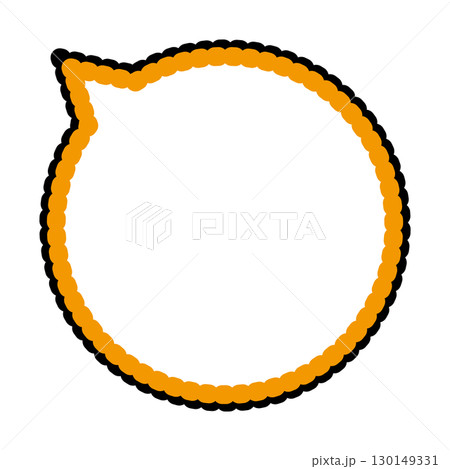 シンプルな吹き出しのイラスト　円 130149331