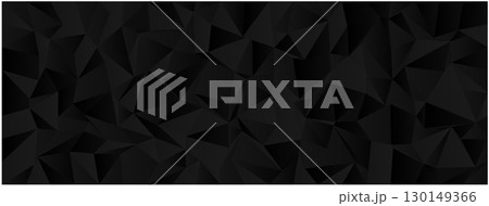 Abstract geometric pattern with black triangular shapes for modern design and background uses 130149366