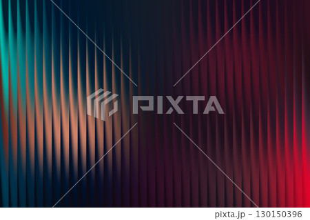 abstract ribbed gradient background with deep teal and crimson hues, modern fluid texture, digital glass effect, vibrant futuristic design for creative artworks 130150396