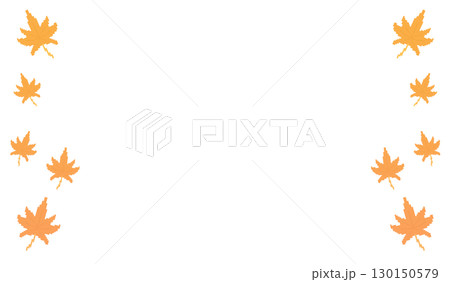 ドット絵もみじフレーム(黄色) 130150579