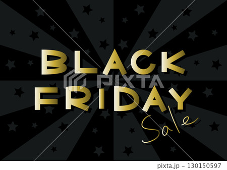 放射状星模様背景のブラックフライデー広告用イラスト 放射状星模様背景のブラックフライデー広告用イラスト 130150597