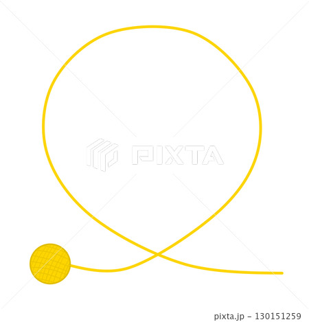 毛糸の丸いフレーム(黄色) 130151259