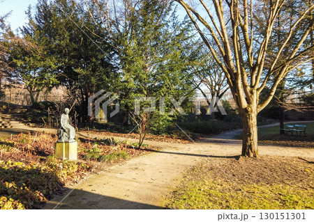 Beautiful Autumn Landscape with Trees and Colorful Leaves 130151301