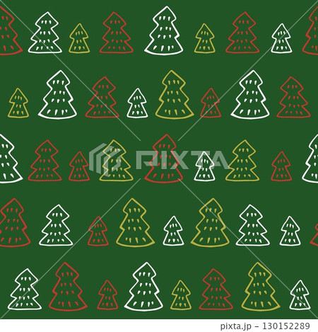 北欧風の森のシームレスパターン 130152289
