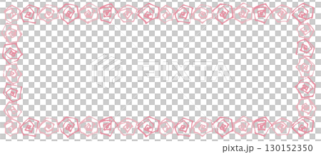 筆書き薔薇フレーム2 130152350