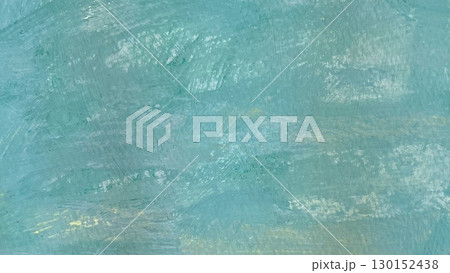 筆跡のある背景素材、グレイッシグリーンの絵具で描いた背景素材、筆跡テクスチャーのあるバナー背景素材 130152438