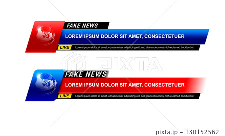 FAKE NEWS Lower third vector template 001 130152562