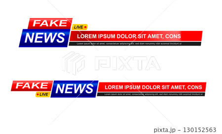FAKE NEWS Lower third vector template 004 130152563