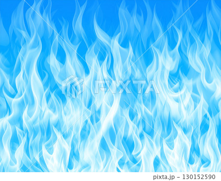 青く燃え上がる炎の背景テクスチャー 130152590