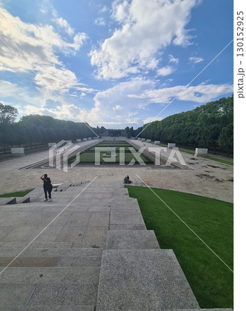 Berlin, Germany - August 1, 2025: The Soviet War Memorial, a war memorial and military cemetery in Berlin's Treptower Park. It was built to the design of the Soviet architect Yakov Belopolsky Berlin, Germany - August 1, 2025: The Soviet War Memorial, a war memorial and military cemetery in Berlin's Treptower Park. It was built to the design of the Soviet architect Yakov Belopolsky 130152925