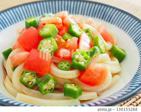 トマトとオクラの冷やしうどん 130153268