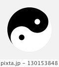 The yin and yang symbol represents the interconnectedness of opposing forces in Chinese philosophy, illustrating harmony and balance within a dynamic system. 130153848