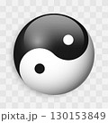 This vector illustration represents the yin and yang symbol, showcasing the balance and harmony of opposing forces. It highlights the interconnectedness of dualities in life and nature. 130153849